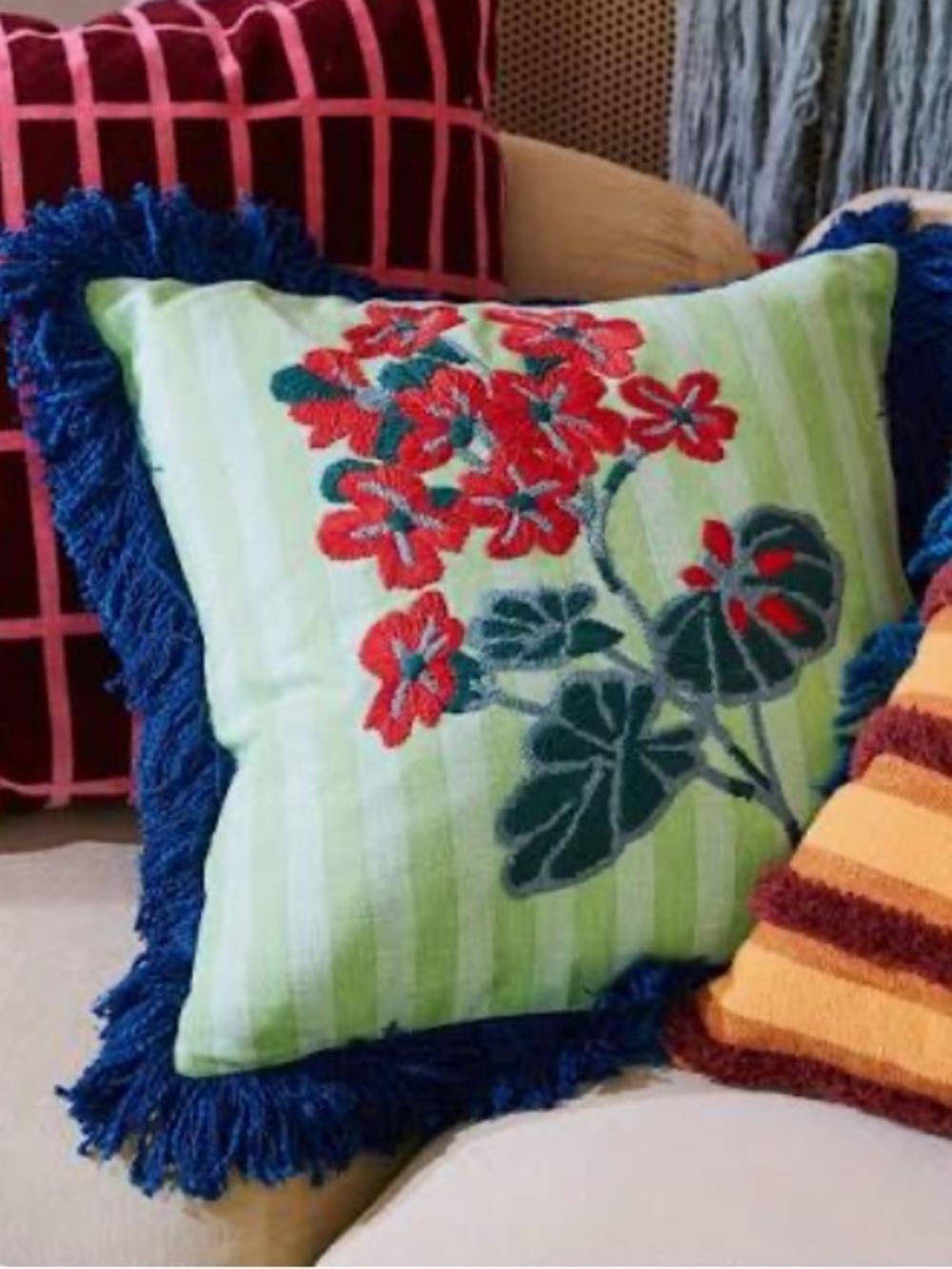 Sage and Clare Annette tufted cushion